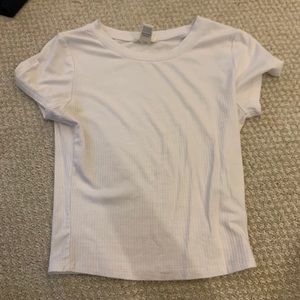ribbed white crop top